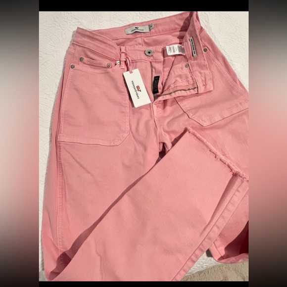 NWT -Vineyard Vines Jeans Womens 29. Pink High Rise Candiani denim size 29 - Picture 7 of 10